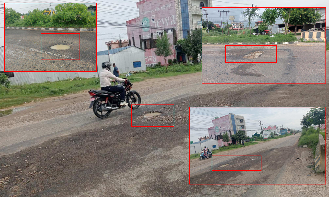 कोहलपुर–नेपालगन्ज सडक : मर्मत गरेको महिना दिन नपुग्दै भत्कियो Image